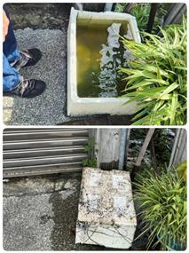 倒除積水容器