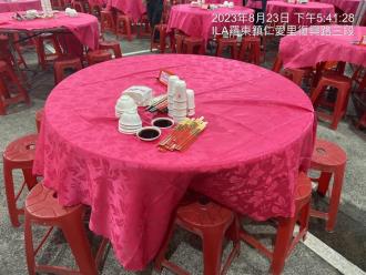 辦理當天所使用非一次性餐具照片(不使用一次性碗、筷、杯子、湯勺、醬料碟與桌巾)