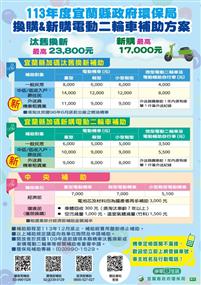 113年宜蘭縣電動二輪車補助方案DM