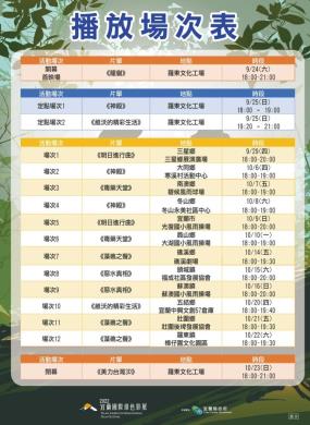 5.綠色影展場次表