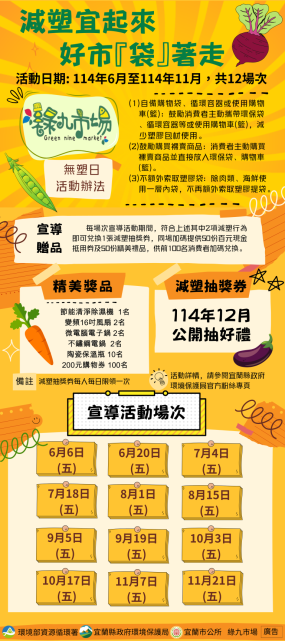 8.綠九市場無塑日活動辦法及宣導活動場次