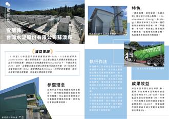 台泥蘇澳廠獲環境部頒發「企業空污應變優良行動獎」全國第一銀級獎