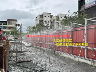 工地內易發生揚塵區域設置自動灑水設備