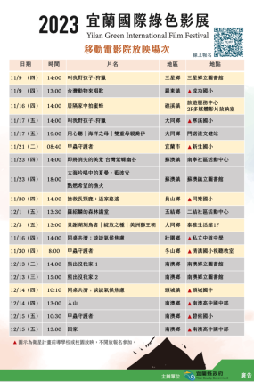 移動電影院場次表