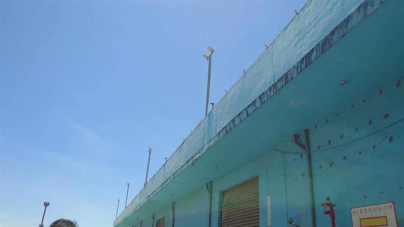 圖6. 4號碼頭作業區建置100公尺長灑水裝置（蘇澳港營運處於113年設置）