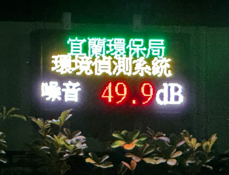 圖片說明：於工區設置噪音監測設備及數據看板
