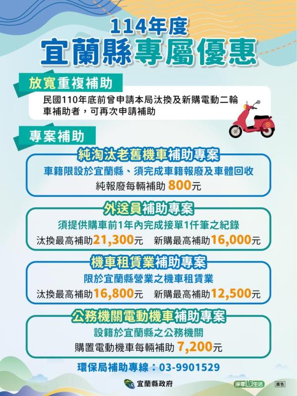 圖片說明：7.宜蘭縣專屬優惠