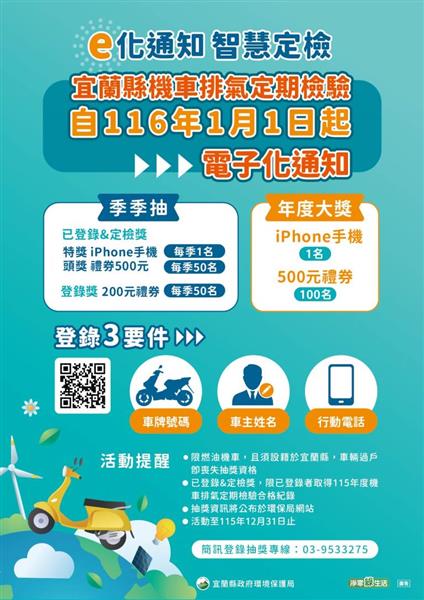 海報－宜蘭縣Ｅ化通知智慧定檢