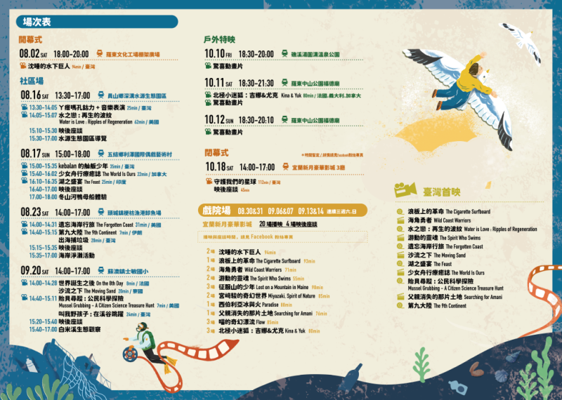 圖片說明：摺頁B（場次表）